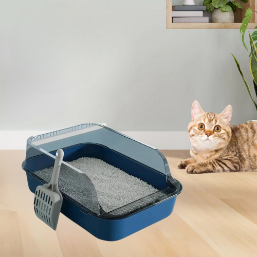 Bac-à-litière-chaton-bleu