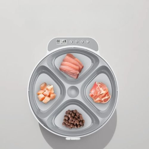 DISTRIBUTEUR AUTOMATIQUE DE CROQUETTES POUR CHAT | SANS FIL - 4 REPAS - Leschamour