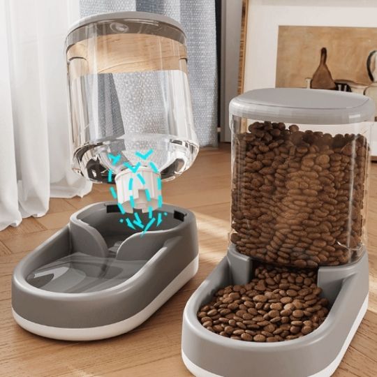 DISTRIBUTEUR CROQUETTE CHAT | CROQUETTES ET EAU - Leschamour