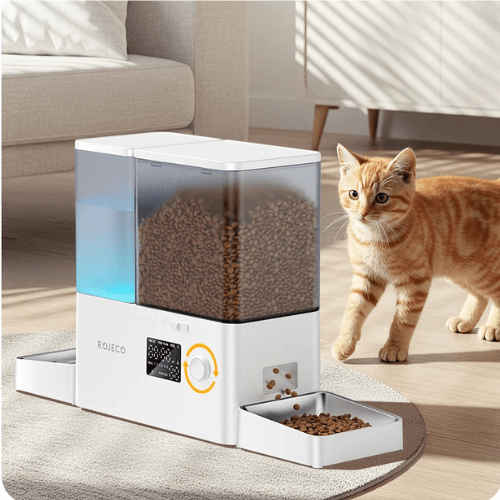 DISTRIBUTEUR CROQUETTES ET EAU CHAT | AUTOMATIQUE 5L - Leschamour