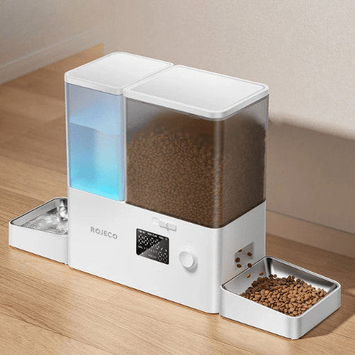 DISTRIBUTEUR CROQUETTES ET EAU CHAT | AUTOMATIQUE 5L - Leschamour