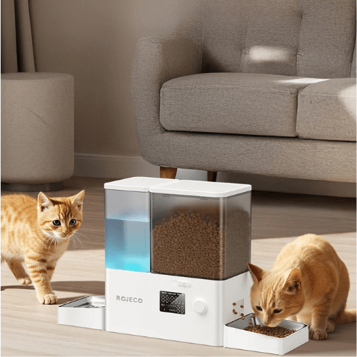 DISTRIBUTEUR CROQUETTES ET EAU CHAT | AUTOMATIQUE 5L - Leschamour