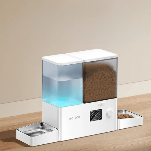 DISTRIBUTEUR CROQUETTES ET EAU CHAT | AUTOMATIQUE 5L - Leschamour