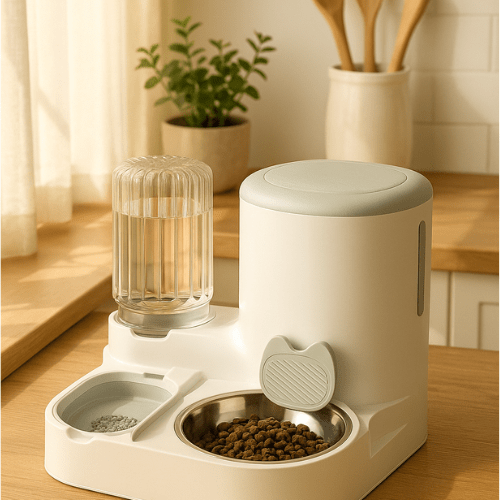 DISTRIBUTEUR CROQUETTES POUR CHAT | 2 EN 1 - Leschamour