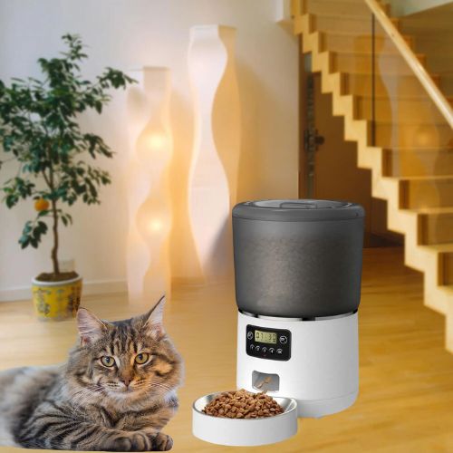 distributeur-de-croquettes-automatique-chat-blanc