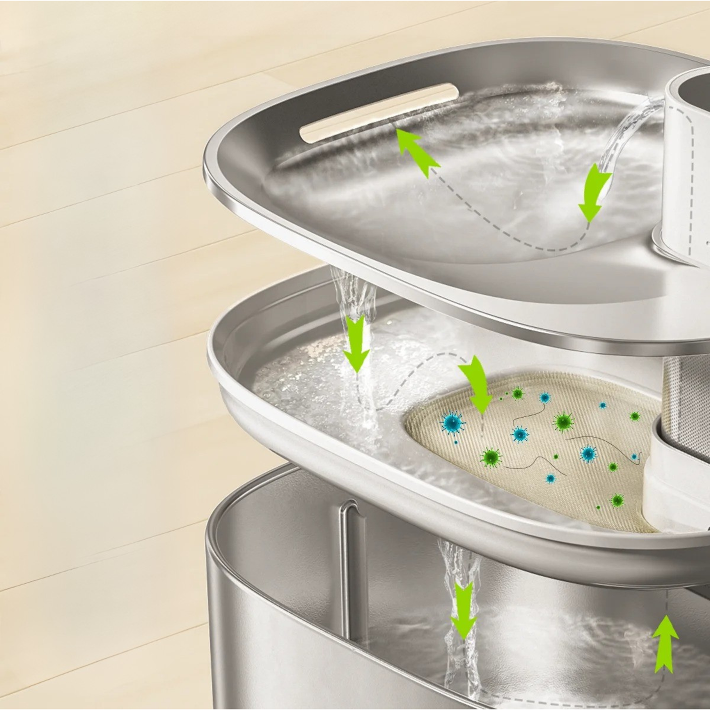 filtre fontaine a eau chat pack de 4 anti bacteries
