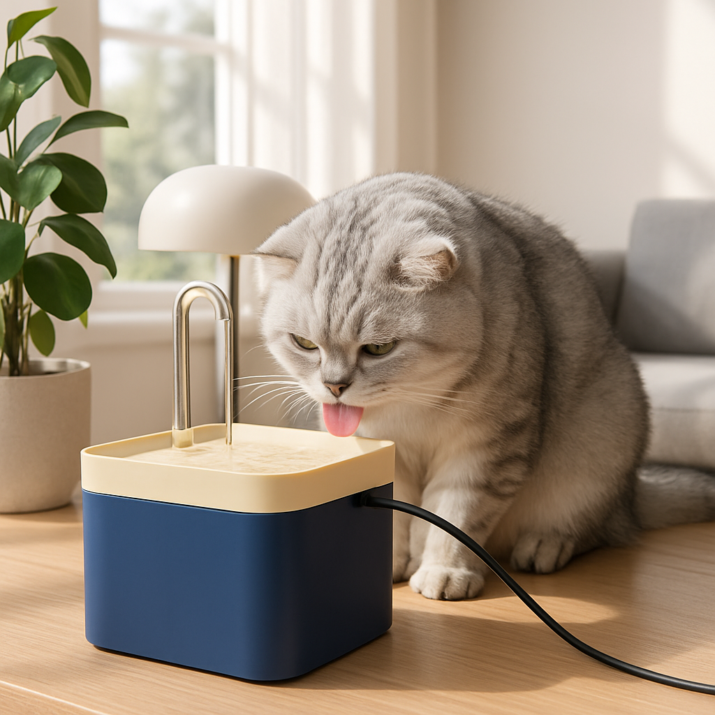fontaine-a-eau-chat-fontainecat-bleue