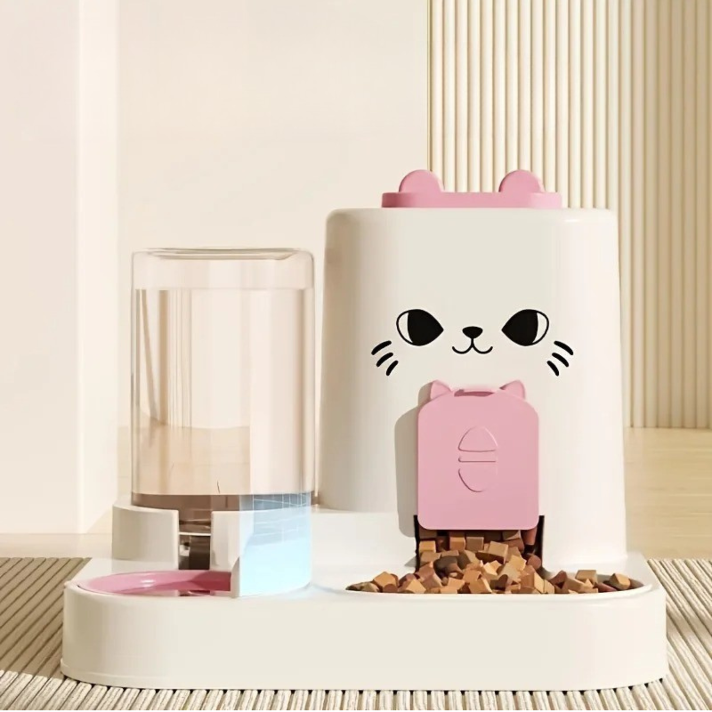 gamelle distributeur pour chat croquettes et eau anti éclaboussures