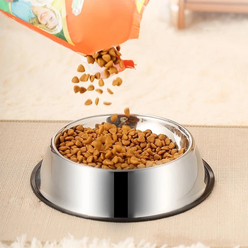 GAMELLE POUR CHAT | EN ACIER INOXYDABLE ET ANTIDĂRAPANTE - Leschamour