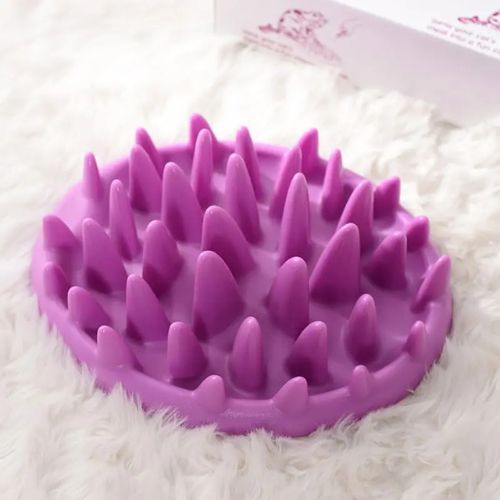 GAMELLES ANTI GLOUTON CHAT | VIOLETTE EN SILICONE