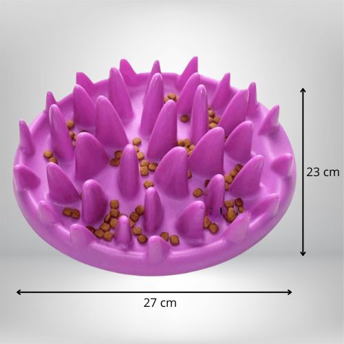 GAMELLES ANTI GLOUTON CHAT | VIOLETTE EN SILICONE