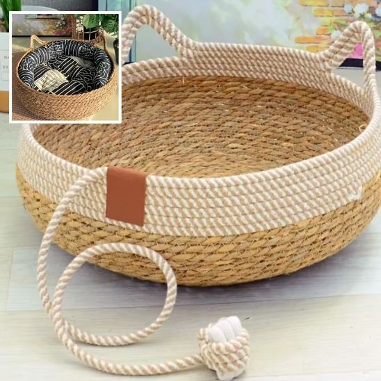 panier-pour-chat-en-osier-confortable