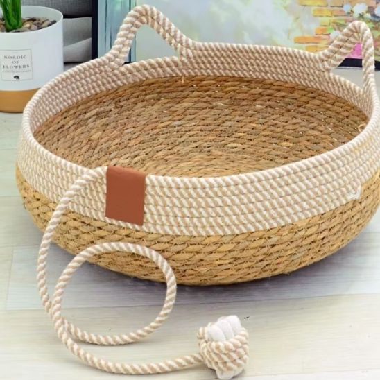 PANIER EN OSIER POUR CHAT | ROTIN