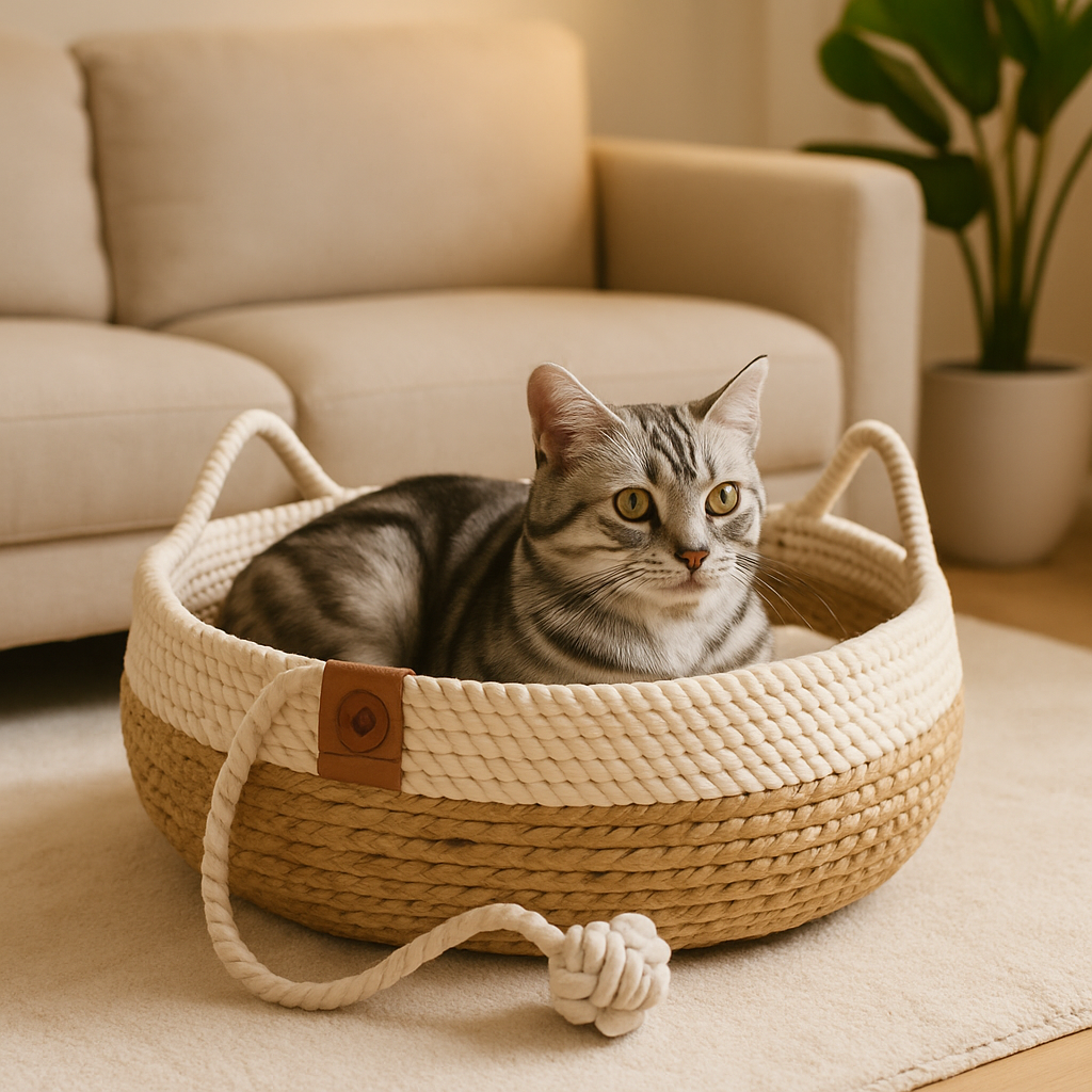 panier-pour-chat-en-osier