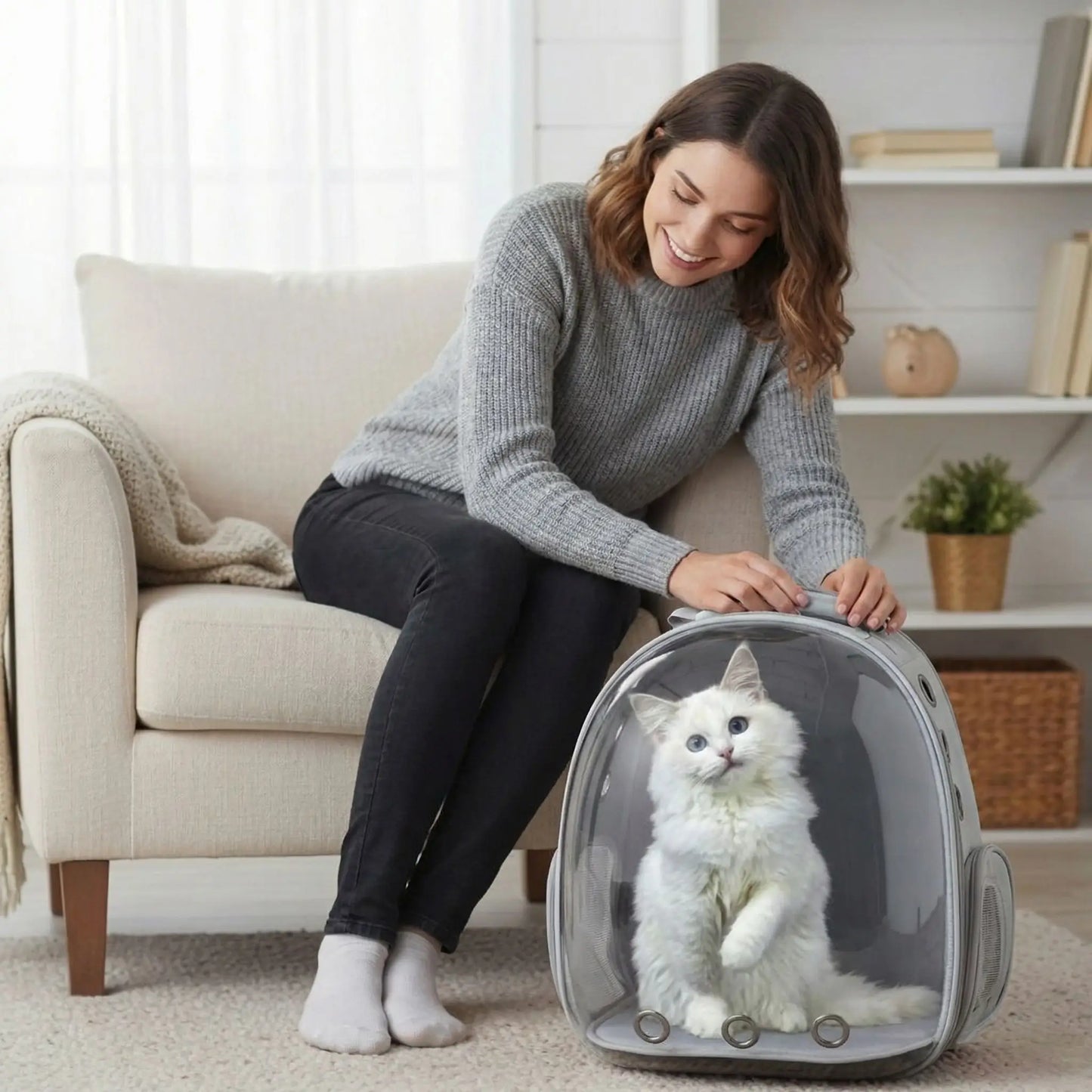 Sac à dos pour Chat bulle pratique