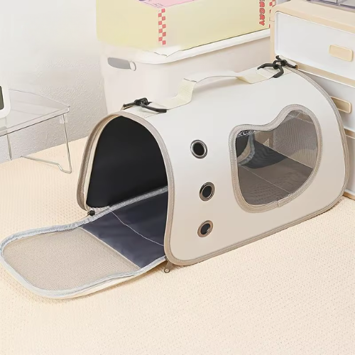 sac transport chat bandoulière ouvert