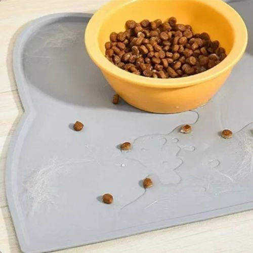 TAPIS GAMELLE CHAT | IMPERMÉABLE ET ANTIDÉRAPANT EN SILICONE - Leschamour