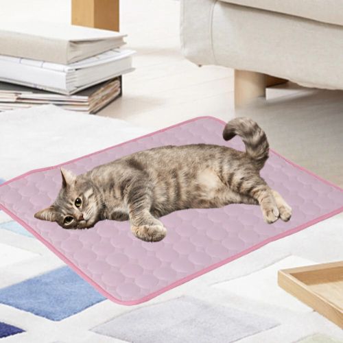 tapis-rafraichissant-chat-rose