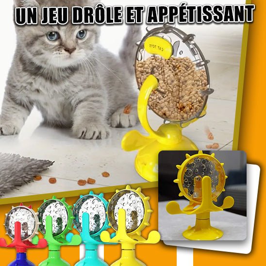 DISTRIBUTEUR DE CROQUETTES POUR CHAT - WHEELCAT™ - Leschamour