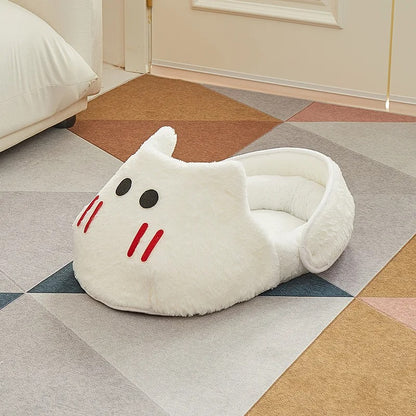 PANIER POUR CHAT ORIGINAL | CHAUSSON BLANC