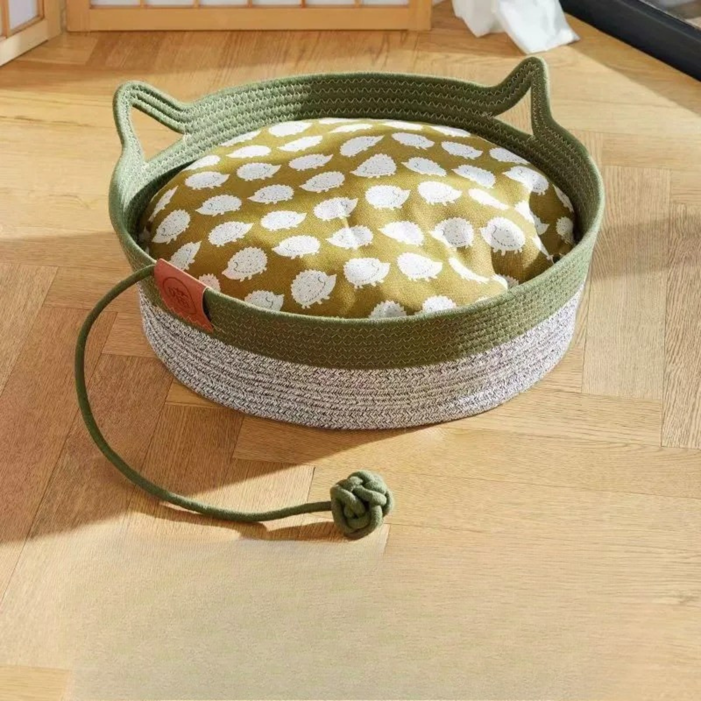 PANIER OSIER CHAT | ROTIN NATUREL