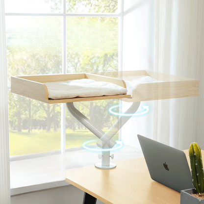 PANIER SUSPENDU POUR CHAT | ROTATIF EN BOIS