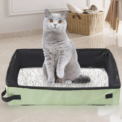 bac-à-litière-chat-vert