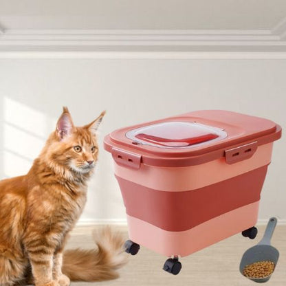 BOITE À CROQUETTES POUR CHAT | PLIABLE - Leschamour