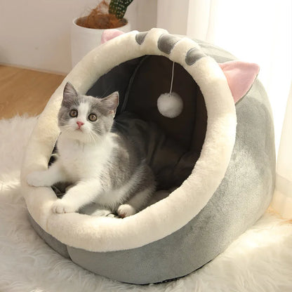 cabane_pour_chat_small_grise_et_rose