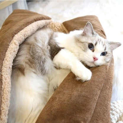 Cocon pour chat pliable moelleux