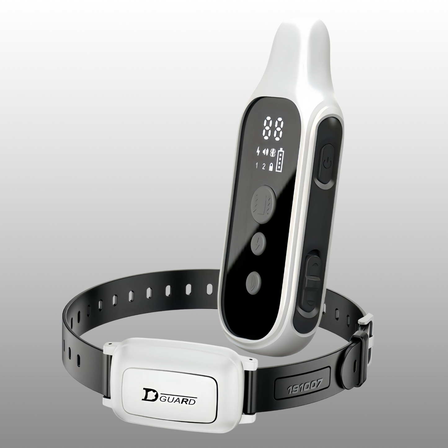 collier anti miaulement pour chat avec télécommande blanc