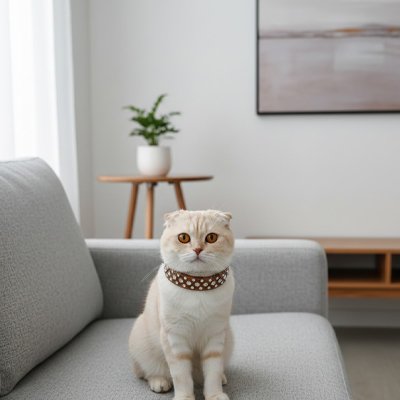 Collier chat cuir élégance et confort réglable