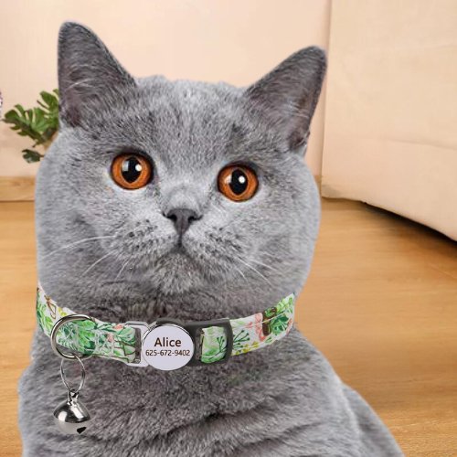 COLLIER CHAT PERSONNALISÉ | FLOWERCAT™ - Leschamour