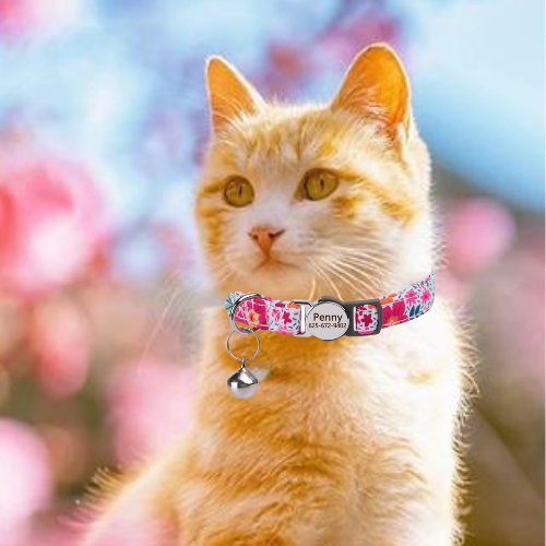 COLLIER CHAT PERSONNALISÉ | FLOWERCAT™ - Leschamour