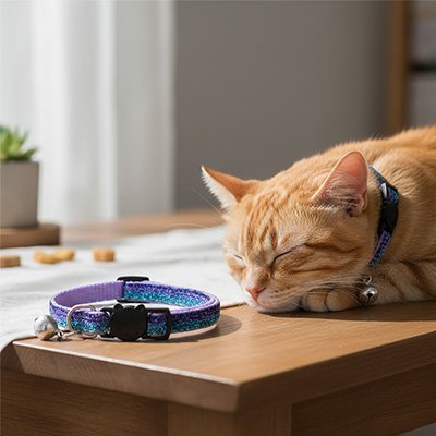 COLLIER POUR CHAT ANTI ÉTRANGLEMENT | VIOLET - Leschamour
