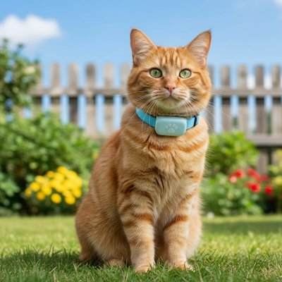 Collier pour chat GPS avec bluetooth bleu