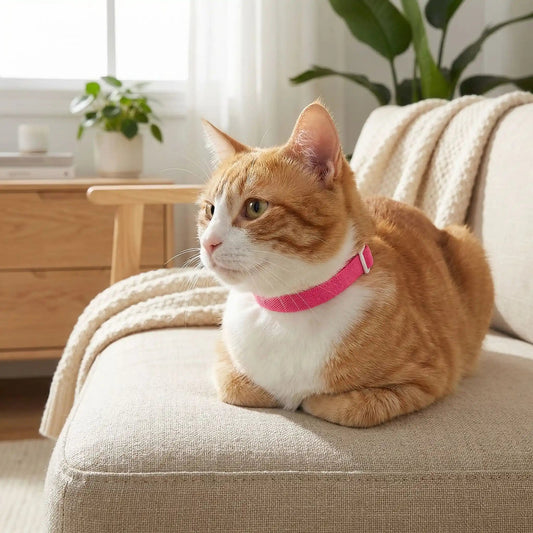 COLLIER POUR CHAT SÉCURITÉ | ROSE - Leschamour
