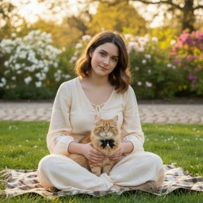 Collier pour chaton nœud en dentelle avec perle