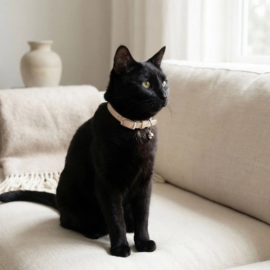 collier sécurité chat marron