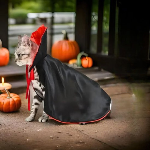 Déguisement pour chat Halloween cape