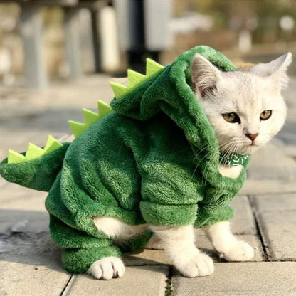 Déguisement-pour-chat-halloween-dinosaure
