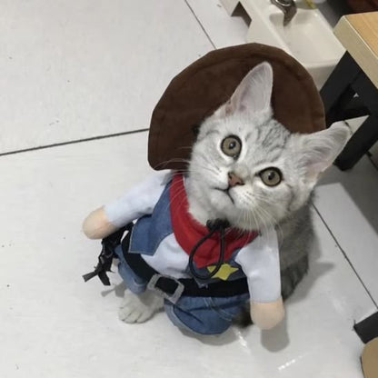 Déguisement-pour-les-chats-cowboy-marrant