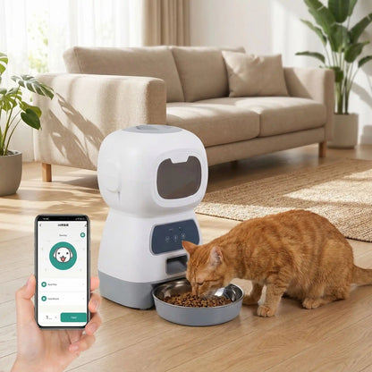 distributeur automatique de croquettes chat intelligent avec application