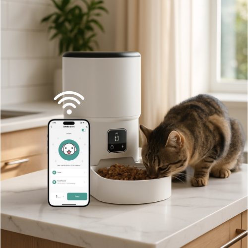 Distributeur-automatique-de-croquettes-chat-wifi-connect-blanc