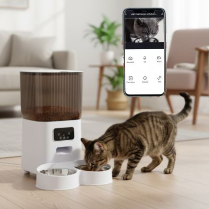 Distributeur-automatique-de-croquettes-pour-2-chats-avec-caméra
