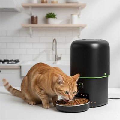 DISTRIBUTEUR AUTOMATIQUE DE CROQUETTES POUR CHAT | AVEC CAMÉRA 4L - Leschamour