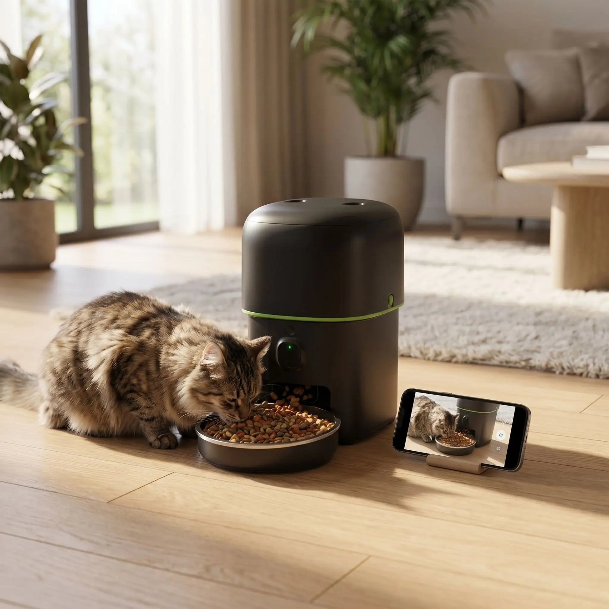 Distributeur automatique de croquettes pour chat avec caméra wifi
