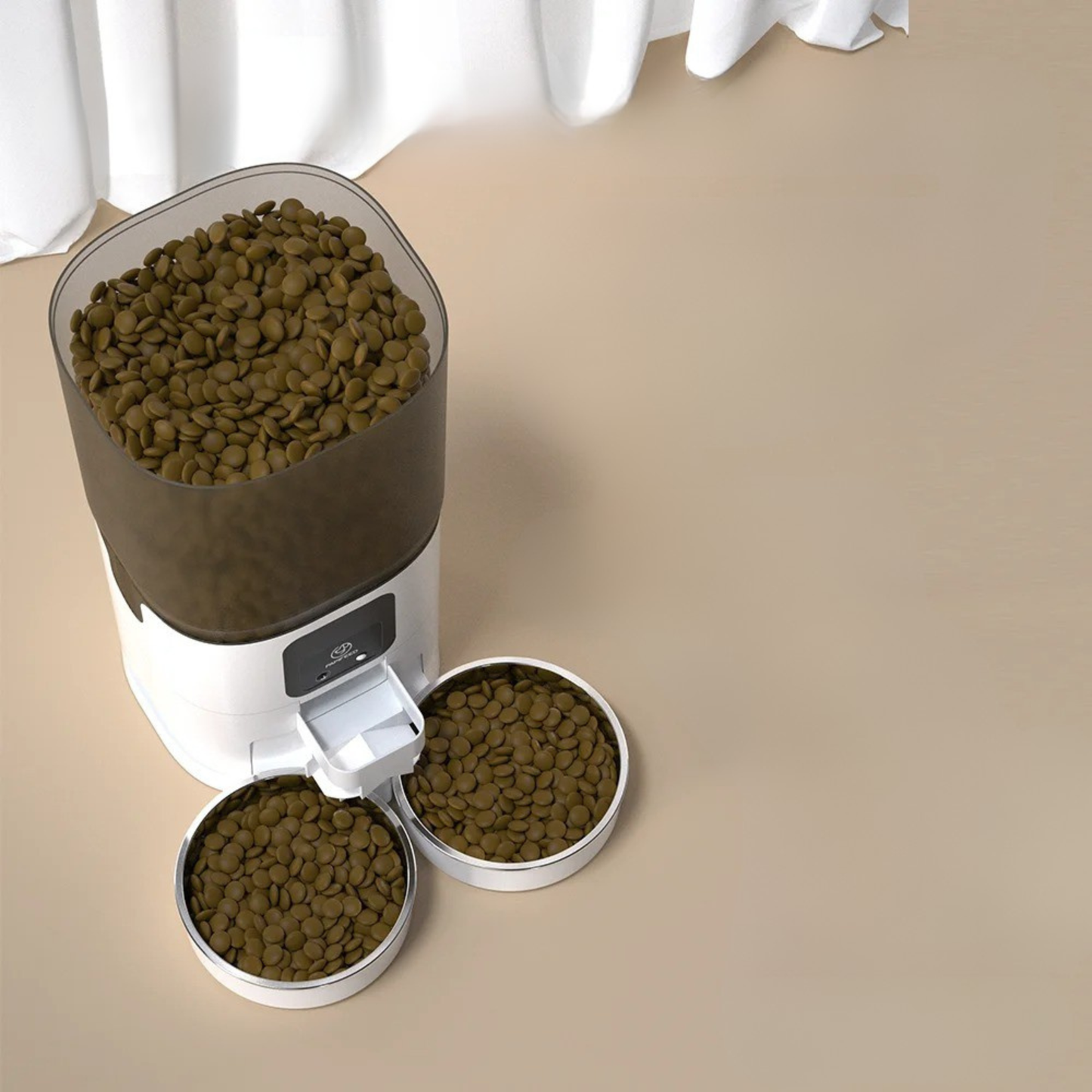 Distributeur automatique nourriture pour chat avec caméra blanc 5L