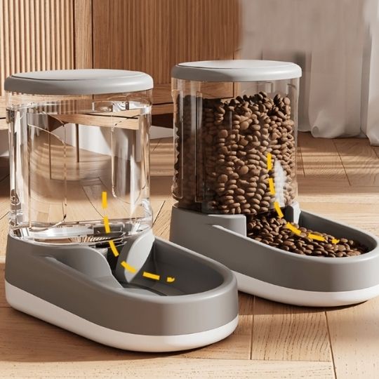 DISTRIBUTEUR CROQUETTE CHAT | CROQUETTES ET EAU - Leschamour