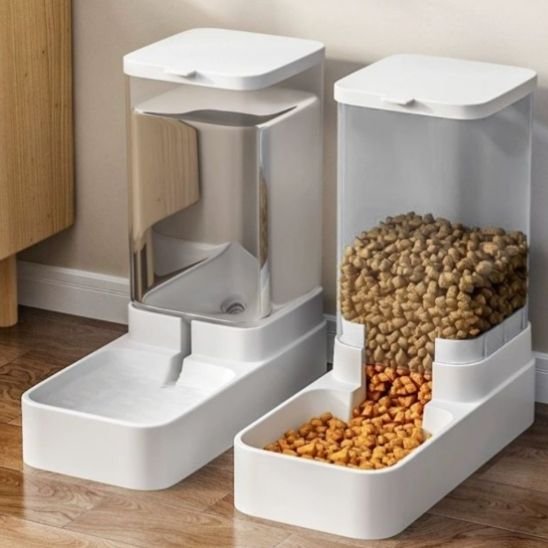 Distributeur croquette et eau chat gravité alimentation sèche